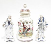 Oriental-style ceramic ginger jar decorated with pheasants, peonies and gilt decorations, 45cm