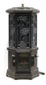 Modern iron reproduction stove heater