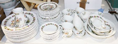 Adams "Country Matters", Real English ironstone part dinner service to include dinner plates, 12