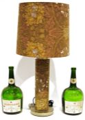 Two empty Courvoisier three star luxe cognac bottles, 3.78L bottles, 38cm high, together with a