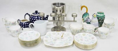 Assorted ceramics and glass to include soup bowls, Franco Giorgi by Quadrifolio made in Italy,