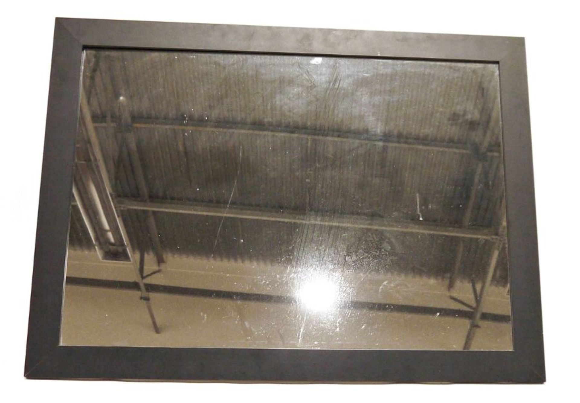 Large modern mirror within a black lacquer frame Condition Report83cm x 113cm