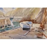 Arthur Bradbury (1892-1977) Watercolour 'Creux Harbour, Sark', signed lower right, titled verso,