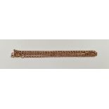 Rose gold-coloured belcher chain with bolt ring clasp, 114g approx.