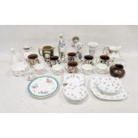 Shelley 'Rosebud' part tea service comprising four teacups, six saucers, milk jug, sugar bowl, two-