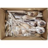 Quantity of loose silver plated table flatware, V Ltd