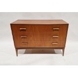 Mid century teak chest of drawers by Macintosh 'Troon' pattern, comprising three long drawers raised