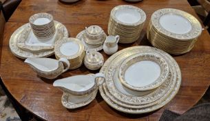 Wedgwood 'Gold Florentine' pattern bone china part dinner service printed with gilt borders of