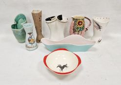 Various items of Beswick, Poole and Wade pottery, mid century and later, various printed and