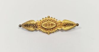 Victorian 15ct gold brooch, 2.5g approx.