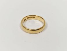 22ct gold wedding band, 4.5g approx. Condition ReportRing size L