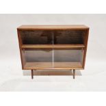 Mid century teak display cabinet by Herbert Gibb, labelled to reverse, no.4953201 with two glazed
