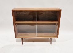 Mid century teak display cabinet by Herbert Gibb, labelled to reverse, no.4953201 with two glazed
