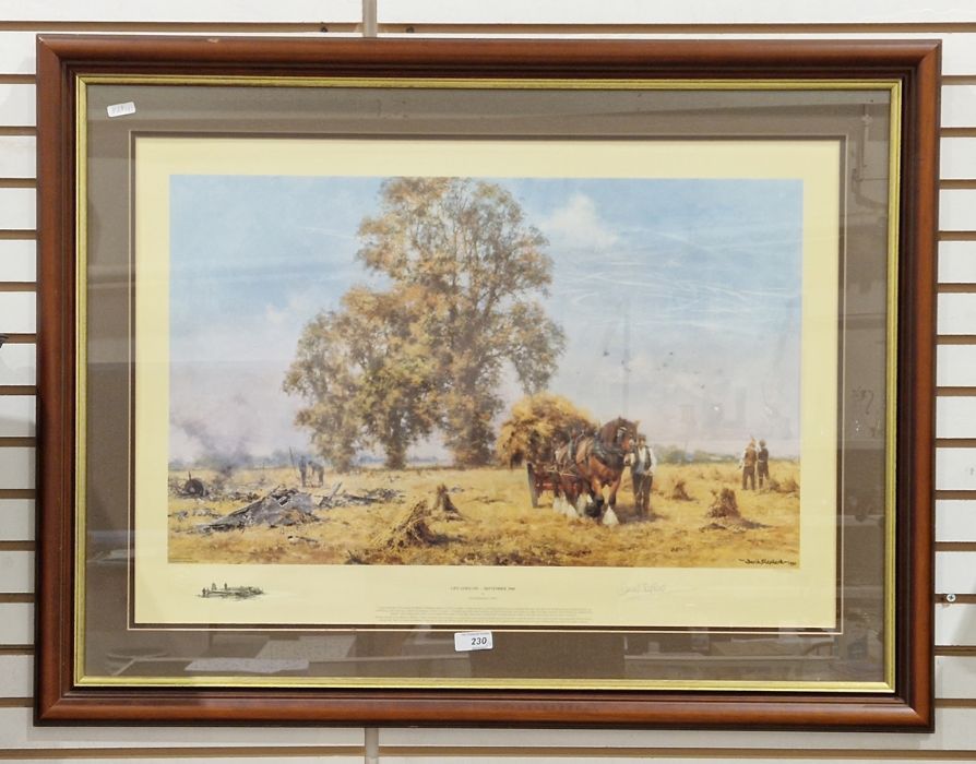 David Shepherd Limited edition colour print  "Life Goes On - September 1940", signed in pencil on - Image 4 of 4