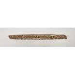 9ct gold three-strand chain necklace, 47.5g approx.