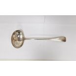 George III silver soup ladle, London 1802, maker HS, 4.5ozt approx, 142g