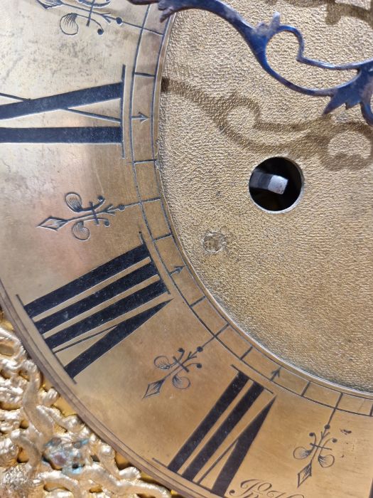 19th century heavily carved oak cased eight-day longcase clock, the 11" brass dial inscribed 'John - Image 31 of 45