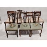 Three Edwardian dining chairs and five other assorted chairs (8)