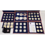 Collection of commemorative coins, mostly proof, to include Windsor Mint Concorde coins, Westminster