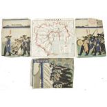 Japanese Railway Map of Tokyo printed by the Jingdong University, 35.5cm by 37cm and Utagawa