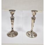 Pair of early 20th century silver-mounted candlesticks, 22cm high Condition ReportWeight approx. 953