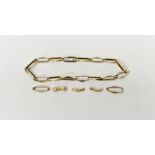 14k gold chain link bracelet, with loose links, 13.5g approx.