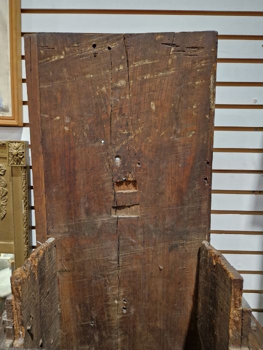 19th century heavily carved oak cased eight-day longcase clock, the 11" brass dial inscribed 'John - Image 23 of 45