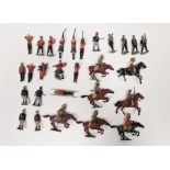 Collection of principally Britains lead model figures including cowboys and indians (1 box)