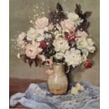 After Marcel Dyf  Colour print  Flowers in a vase, 59cm x 49cm