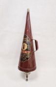 Vintage Minimax fire extinguisher, water type (soda acid), in original conical extinguisher, 75cm