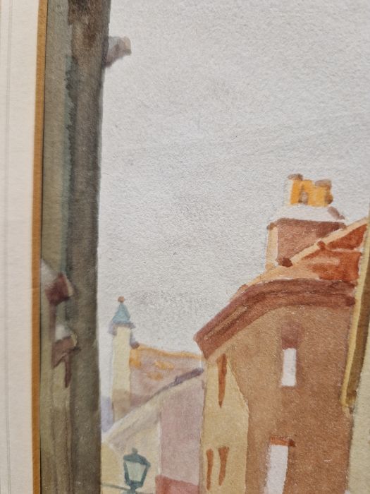 Frank Sherwin Watercolour drawing  Early 20th century street scene with figures, signed, 36cm x 23cm - Image 10 of 14