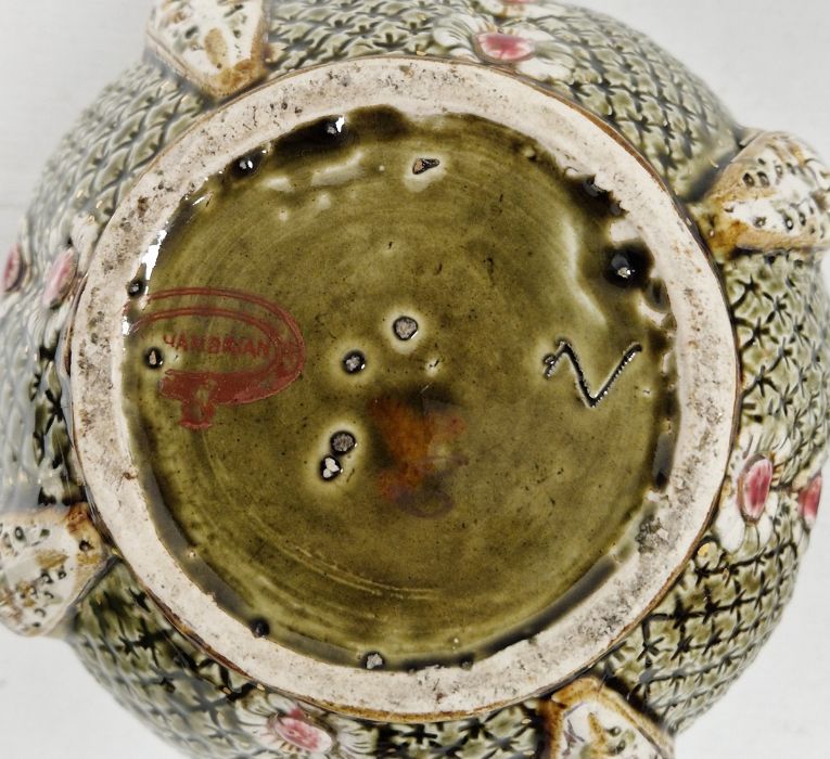 Various items of 19th and 20th century pottery, including a 19th century majolica footed dish with - Image 15 of 16