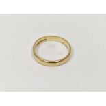 18ct gold wedding band, 3.5g approx. Condition ReportSize P/Q
