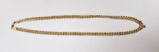 9ct gold chain necklace (with repair), 7.6g total