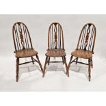 Set of three hoop back chairs stamped 'W.W' to reverse (3)