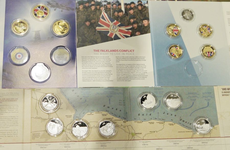 Collection of commemorative coins, mostly proof, to include Bradford Exchange the Normandy - Image 2 of 2