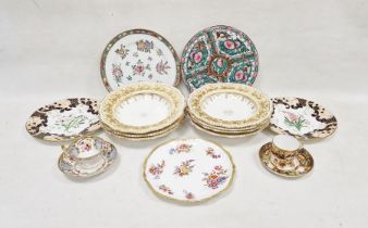 Group of nineteenth century English porcelain and other items comprising a Davenport Longport