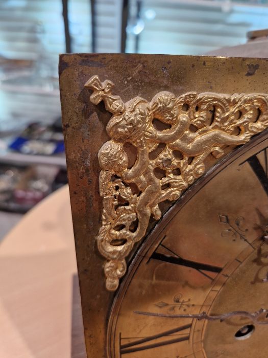 19th century heavily carved oak cased eight-day longcase clock, the 11" brass dial inscribed 'John - Image 33 of 45