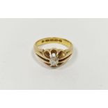22ct gold solitaire diamond ring, 5.5g approx. in total Condition ReportSize N