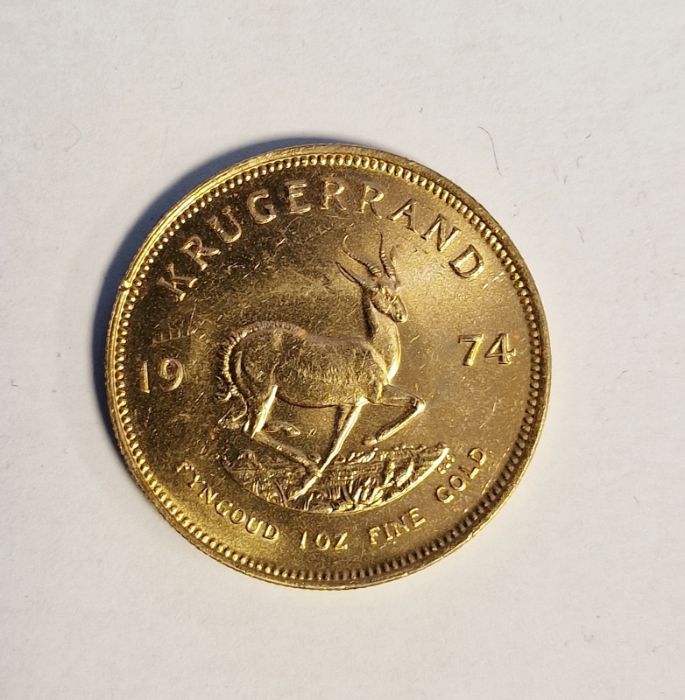 South Africa, gold Krugerrand, 1974, 1ozt, 34g