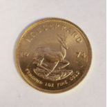 South Africa, gold Krugerrand, 1974, 1ozt, 34g