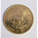 South Africa, gold Krugerrand, 1974, 1ozt, 34g