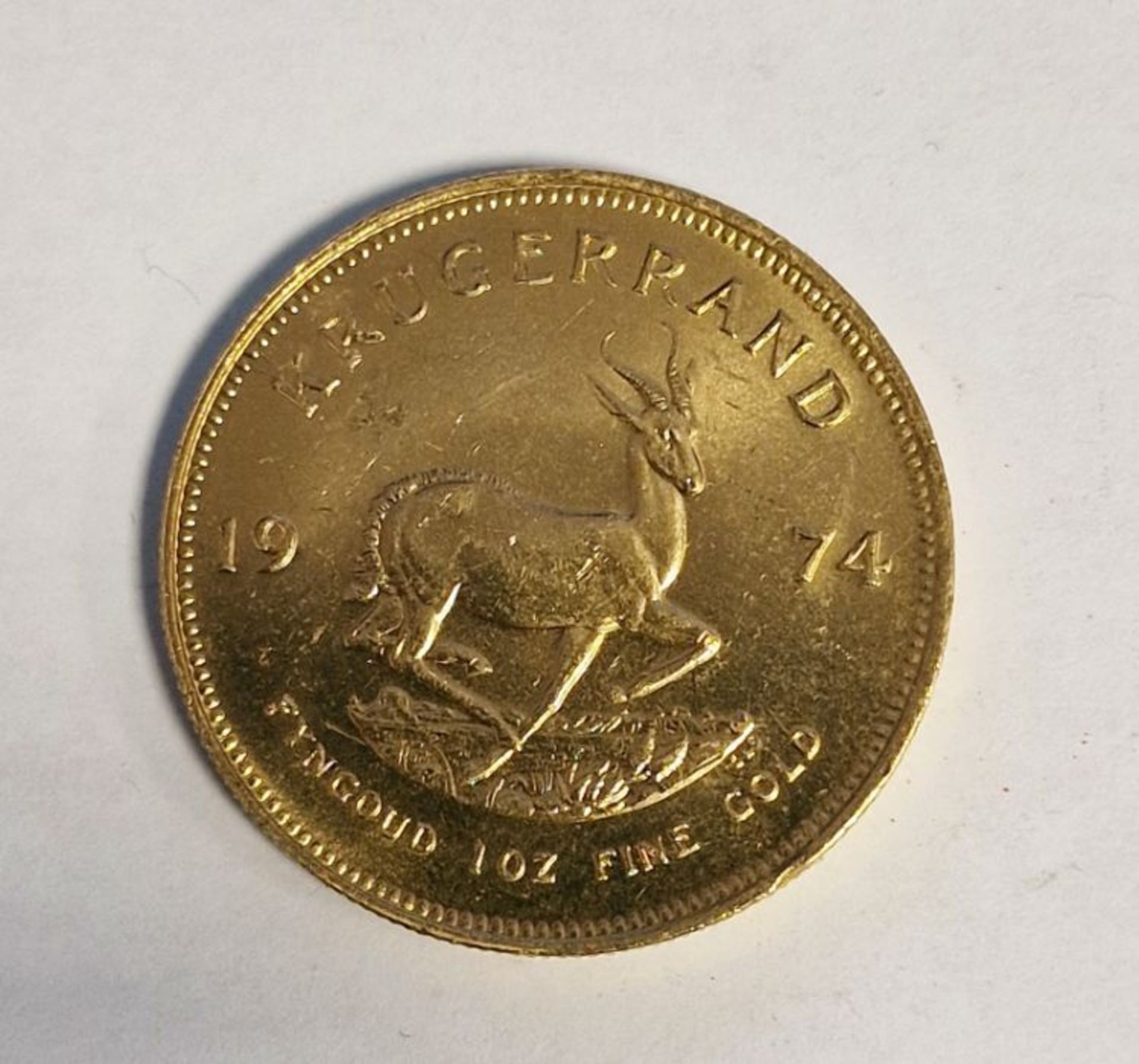 South Africa, gold Krugerrand, 1974, 1ozt, 34g