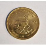 South Africa, gold Krugerrand, 1974, 1ozt, 34g