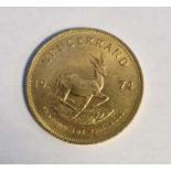 South Africa, gold Krugerrand, 1974, 1ozt, 34g