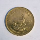 South Africa, gold Krugerrand, 1974, 1ozt, 34g