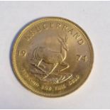 South Africa, gold Krugerrand, 1974, 1ozt, 34g