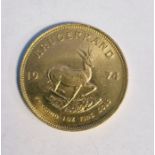 South Africa, gold Krugerrand, 1974, 1ozt, 34g