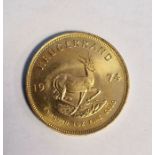 South Africa, gold Krugerrand, 1974, 1ozt, 34g