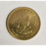 South Africa, gold Krugerrand, 1974, 1ozt, 34g